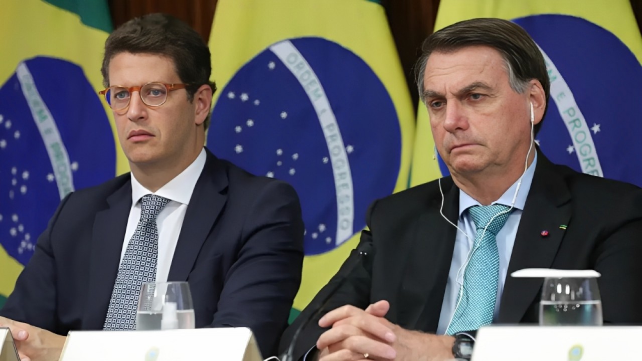Ricardo Salles e Bolsonaro em foto