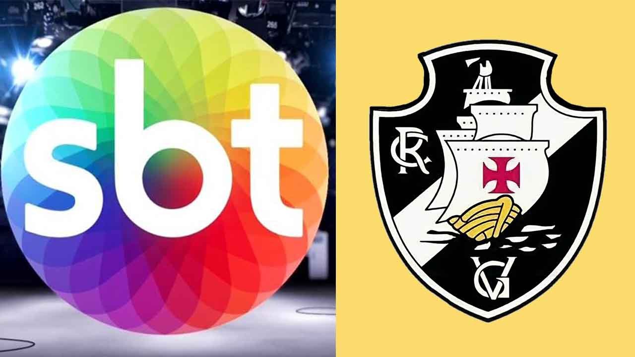 SBT e a logo do time vasco em montagem do NaTelinha