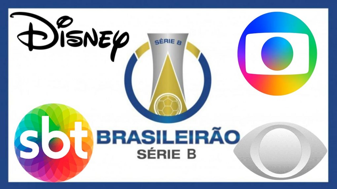 Brasileirão Série B com logo da Disney, Globo, SBT e Band 