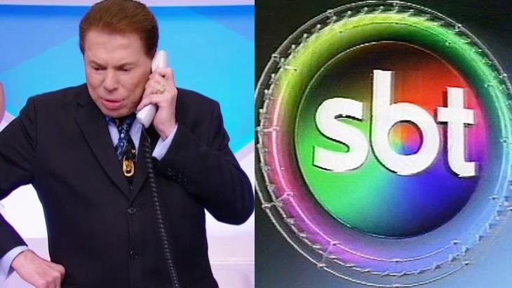 Logotipo do SBT em 1997 e Silvio Santos