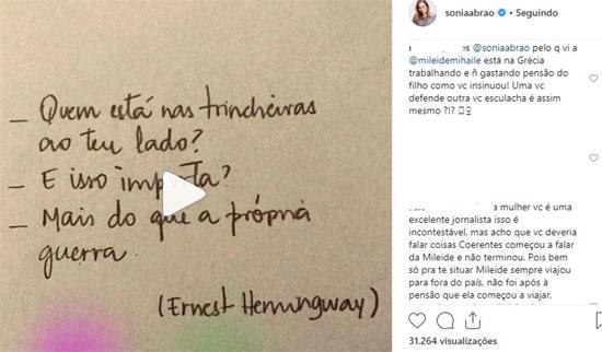 Fãs se revoltam com Sonia Abrão após comentário sobre pensão de Mileide Mihaile