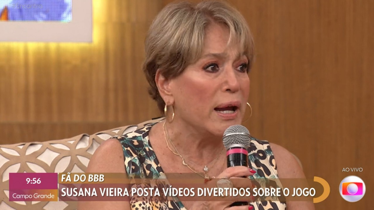 Susana Vieira comentando o BBB no Encontro