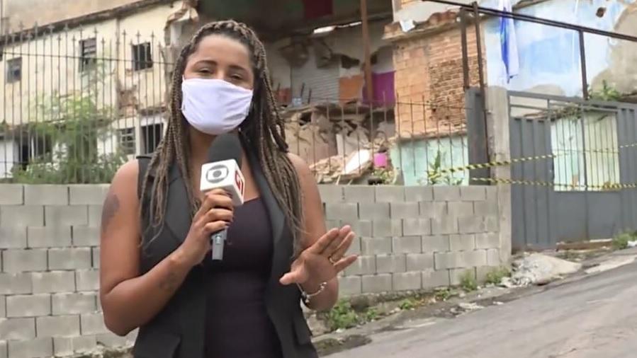 Tábata Poline, repórter da Globo Minas, trabalha de tranças e comemora fato em rede social
