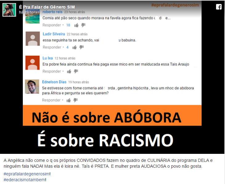 Taís Araújo sofre ataques racistas após participação no \"Mais Você\"