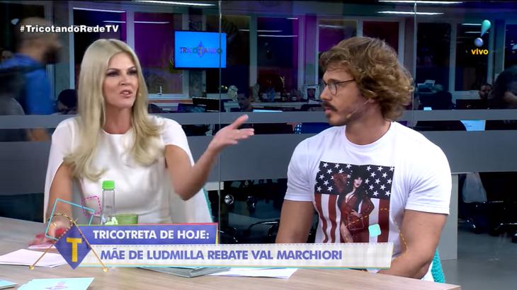 Val Marchiori se desculpa com Ludmilla, mas briga com apresentador e faz Lígia Mendes chorar