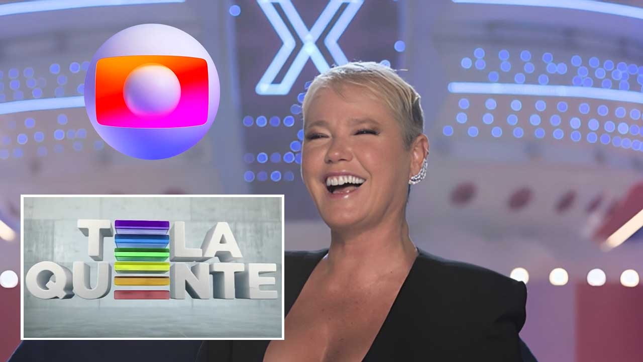 Xuxa com logo da Globo e Tela Quente