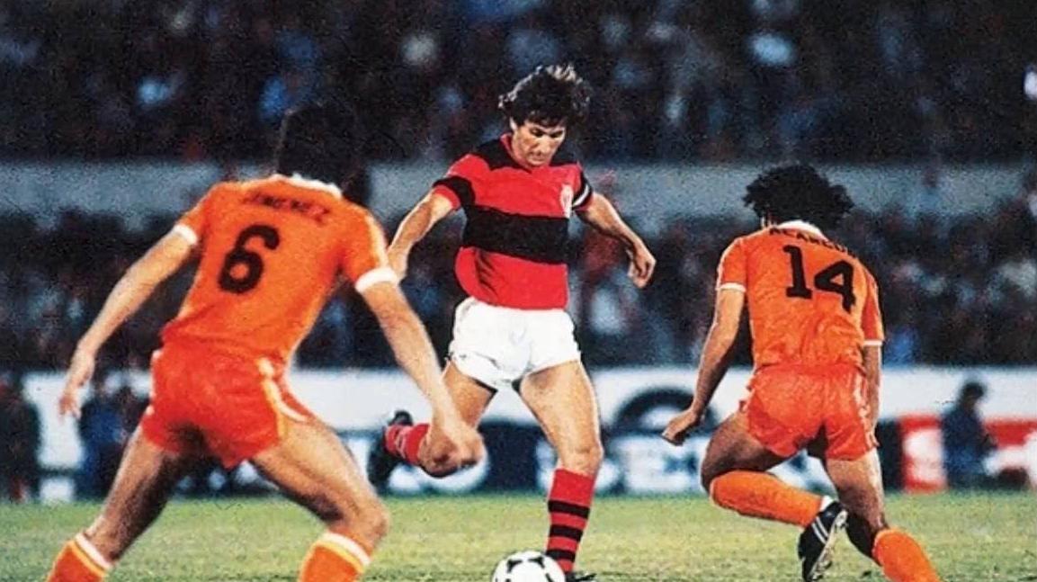 Zico pelo Flamengo em 1981